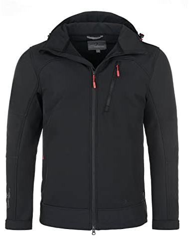 Blue Wave Herren Softshelljacke Bent - Outdoor-Jacke Übergangsjacke Jacke mit abnehmbarer Kapuze