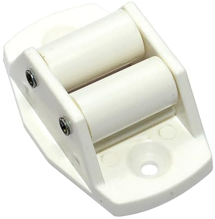 MICEL - 91766 - Guide pour ruban de volet roulant avec rouleaux, en polypropylène, finition blanche, 62 x 40 x 20 mm