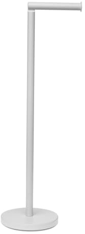TIENDA EURASIA - Portarrollos Papel Higienico | Base de Metal 15 cm de Diámetro | Material Hierro | Medidas 56 cm de Alto | Porta Rollos de Papel Higienico (Blanco)