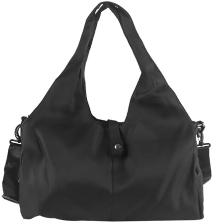 Ubric Bolsa de yoga grande negra, impermeable, para mujer, gimnasio, viajes, con compartimento para zapatos y organizador de maquillaje.