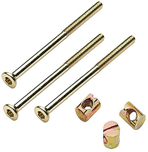 Merriway BH01773 M6 x 100 mm Möbelbolzen und Mutter mit Inbuskopf (Packung à 10)