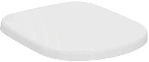 Ideal Standard Tempo abattant WC recouvrant, forme en D – Blanc (Alpin) | Abattant WC avec charnières robustes en acier inoxydable, T679801