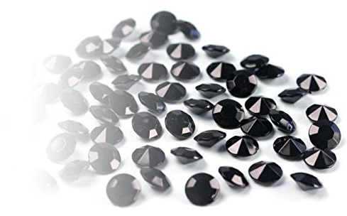 eventkauf 1000 Kristalle Diamanten Streuteile Dekosteine 12mm (Schwarz)