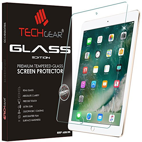 TECHGEAR GLASS Edition for iPad 9.7 (2018/2017, 5th & 6th Gen), iPad Air 1, 2 Screen Protector - Tempered Glass Guard Cover - Apple Pencil Compatible