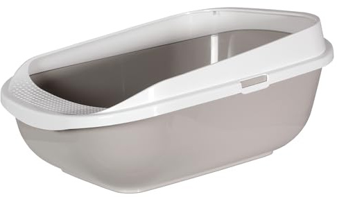 Karlie Lettiera per gatti con bordo, 64,5 x 48 x 27 cm, grigio