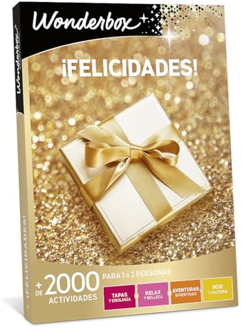 WONDERBOX Caja Regalo, ¡Felicidades!, 5000 Actividades, Degustaciones variadas, Actividades Bienestar, Actividades de Aventura, Ideas Regalo Mujer, Ideas Regalo Hombre