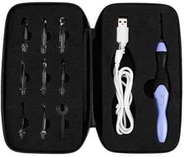 Häkelnadel LED Leuchten Häkelnadeln Set, USB wiederaufladbar Häkelnadel Set mit 9 Austauschbare Köpfe 2,50~6,5mm für DIY Anfänger