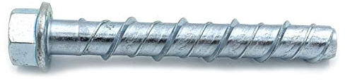 CONFAST LDC383 3/8 x 3 Zinc Plated Large Diameter Concrete Screw for Anchoring to Masonry, Brick or Block (25 per Box)
