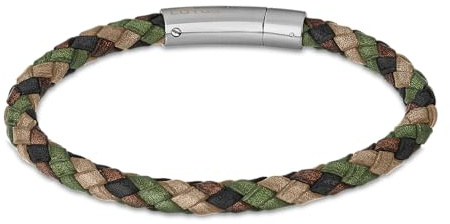 LOTUS STYLE Pulsera Hombre Cuero Brazalete de Diseño Sofisticado, Resistente y Confortable Multicolor 215.00 mm LS2141-2/4 - Regalo de Cumpleaños, Día del Padre
