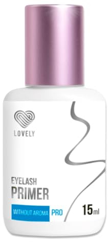 LOVELY Primer für Wimpernverlängerung - 15ml, Geruchlos | Wimpern Extension Haftvermittler für längeren Halt | Liquid zur Vorbehandlung der Applikation | Lash Extensions Primer | ohne Duftstoffe