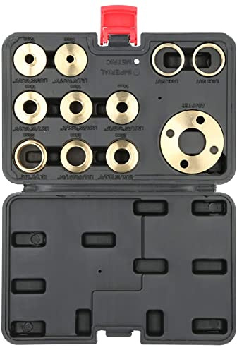 11 Stück/Set Messing Router Template Guide Set Router Guide Kit mit Kontermutter Adapter Router Zubehör von Messing für Reinigungsarbeiten