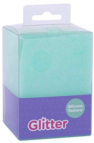 APLI 18756 - Glitter Collection pennhållare i turkos silikon