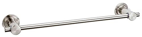 BOPai 24 inch Suction Cup Towel Bar – No Drill, for Smooth Surfaces Only, Brushed Nickel