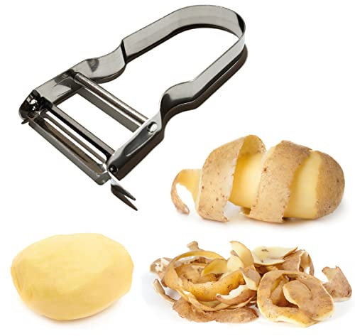 Pelapatate Pela Verdure Frutta - Sbucciatore Spelucchino Peeler - Sbuccia Patate - Lavabile in Lavastoviglie (Acciaio Inox)