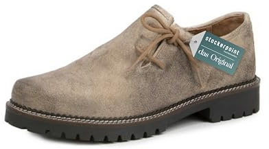 Stockerpoint Men's Haferl Shoes Tailor I Size 40-47 I Traditional Shoes Made of High-Quality Leather I Optimal Fit & Traditional Design I Ideal for Costumes & Festivities, grain vintage, 9 Men