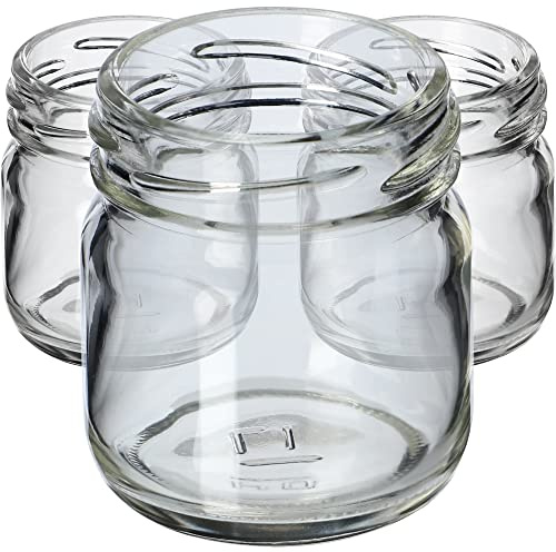 KADAX Glass Jars 40 ml, Mini Preserving Jars for Homemade Jam and Honey, Small Transparent Jars for Storing Spices and Herbs (Set of 100)