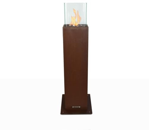Divina Fire Chimenea de bioetanol de jardín biochimenea para exterior Capri 70 óxido