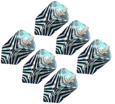 PATIKIL 6 Paquet Slim Flèche Ailettes Flèche Accessoires V-formé Motif | pour Acier Pointe Flèche et Douce Pointe Fléchettes, PET Unique Conception