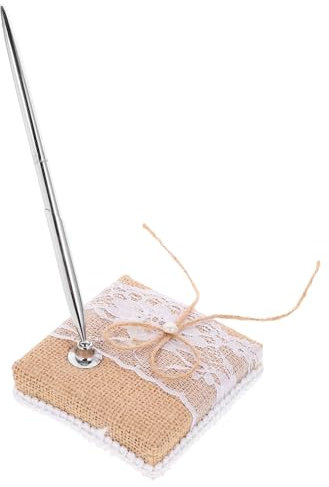 MAGICLULU Wedding Party Pen Signing Pen Holder Multi-function Desk Signature for Valentine's Day Fav