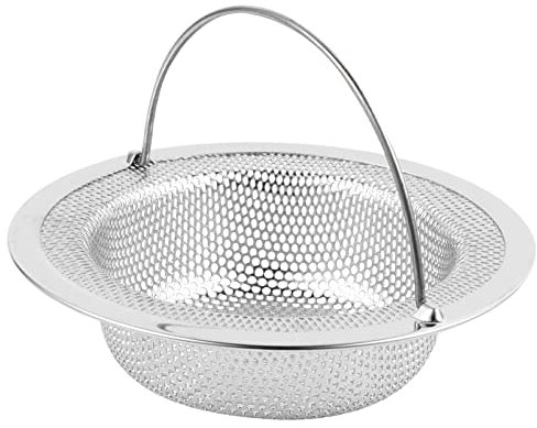 OSALADI Stainless Steel Sink Strainer Basket Kitchen Sink Stopper Drain Strainer Handle Clogging Drain Filter