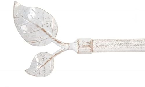 Barra de Cortina Extensible de Metal Blanca Minimalista Para Dormitorio de 120-210 cm (Hoja Doble)