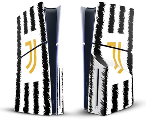 Head Case Designs Offizielle Juventus Football Club Home 2023/24 Match Kit Vinyl Haut Gaming Aufkleber kompatibel mit Sony PlayStation 5 PS5 Slim Disc Edition Console