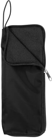 QUARKZMAN Sac pour Parapluies Mouillés 26 x 10 cm Housse Parapluie Pliant de Protection Réversible en Fibre Ultrafine, Étui Portable et Étanche pour Voyage Maison Extérieur, Noir