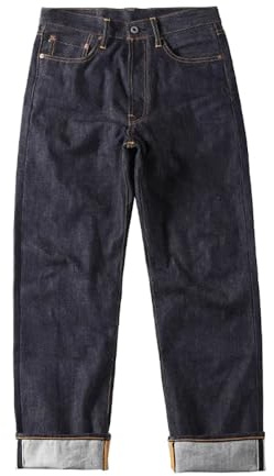 Red Tornado 55501 Men's Selvedge Jeans Relaxed Fit Straight Leg W38L32 Dark Blue