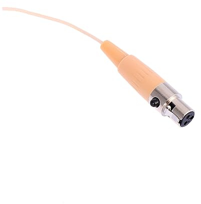 WHAMVOX Kopfmontiertes Kondensatormikrofon für Gesang und Unterricht Faltbares Leichtes Headset Mikrofon aus Kunststoff Beige für Bühnenauftritte