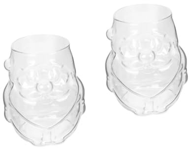 Garneck 2st Milchbecher Aus Glas Weihnachtsweingläser Weihnachtsgeschenk Tasse Latte-becher Weihnachtswasserbecher Weihnachtsbecher Weihnachtssaftbecher Transparent Wiederverwendbar