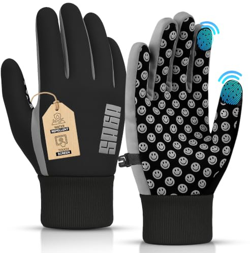 SAGA SPORTS Kids Warm Winter Gloves Touchscreen Running Cold Weather