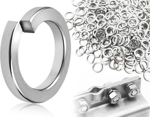 Emezddo 100 pezzi M5 rondelle elastiche,rondelle elastiche in acciaio inox,rondelle lisce,rondelle di bloccaggio,anelli elastici,anelli divisi,anelli di tenuta,per edilizia,petrolchimica