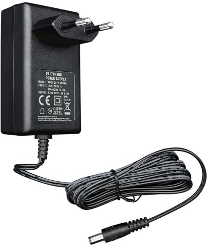 ANLINK 9 V 1 A/1000 mA 1,8 m Langer Netzteiladapter, AC 100–240 V auf DC 9 V 1 A 9 W Schaltadapter 5,5 x 2,1 mm Wandstecker für Arduino UNO MEGA und weitere 9-V-Geräte, CE-zertifizier