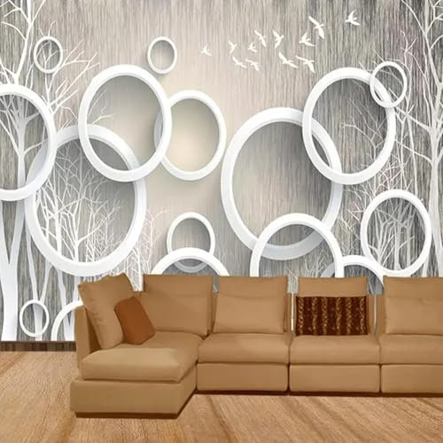 MIXUEXUNLU Mural Wallpaper Modern Abstract Art Circle Photo Wall Living Room TV Sofa Background Mural