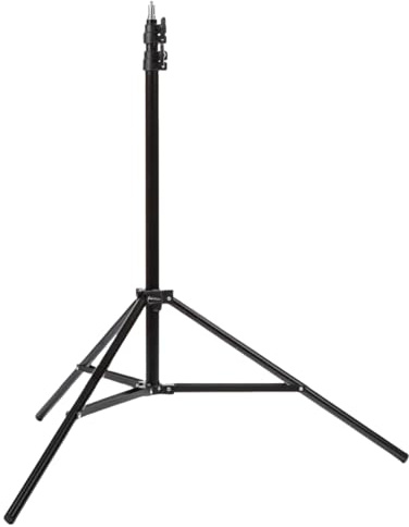 BOLLUMA 200cm Photography Light Stand, Aluminium Travel Tripod Stand, Adjustable Lightweight Studio with 1/4 Screw, 1.5kg Load, for Ring Light Flash Softbox Podcast Umbrella Reflector Backdrop