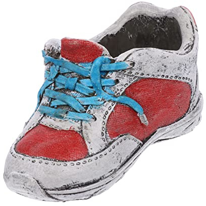 BESPORTBLE Pot De Jardin Imitation Chaussure Haute Reproduction Rouge pour Succulentes Et Cactus, Décoration Maison Bureau Jardin, Pot De Fleurs en Céramique Solide Et Original