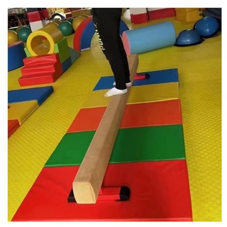 Profi Gymnastik Schwebebalken mit Wildlederbezug, Bodenständer Design für Stabilität und Sicherheit, ideal für Anfänger und Sportler Training