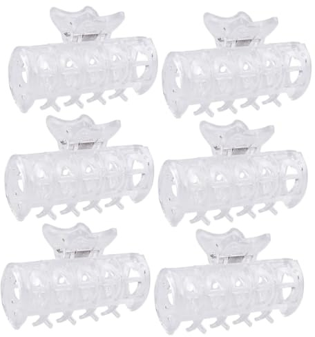 ERINGOGO Hot Roller Clip Klammern 6 Stück Hitzebeständige Lockenwickler Ersatz Kieferclip Für Dickes Und Langes Haar Transparenter Haarklammer Sicherungsclip Für Selbstgemacht Haarstyling