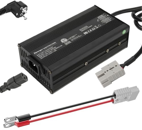 Chargeur LiFePO4 14,6V 10A Spécial pour au Lithium Fer Phosphate 12V | Chargeur de Batterie Intelligent pour LFP Batterie 12,8V avec 7 Fonctions de Protection, Charge Rapide