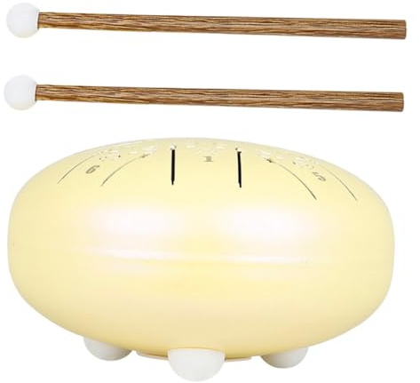 Warmhm 1 Satz Steel Tongue Drum für Anfänger Zungentrommel mit Schlägel für Meditation Yoga und Musikunterricht Robust und Stilvolles Design für Erwachsene