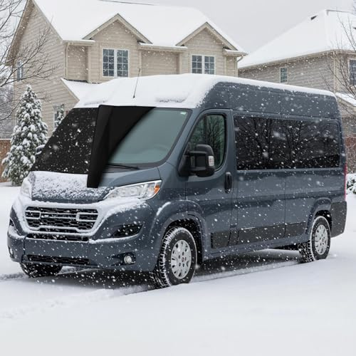 Sonnenschutz Frontscheibe Wohnmobil Außen Frontscheibenabdeckung Wohnmobil Frontscheibenabdeckung Ducato für F-iat Ducato UV-Schutz Wasserdicht Heavy Duty 600D Oxford