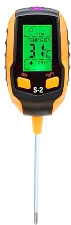Misuratore PH Terreno, Misuratore di pH, misuratore di acidità, misuratore di illuminamento, misuratore di temperatura, igrometro, misuratore di umidità, 5 in 1/4 in 1 for vasi domestici(5 IN 1)