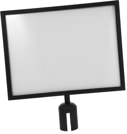 CLISPEED Small Sign Holder Stanchion Frame Vertical Queue Barrier Sign Display for Airports Offices Banks Commercial Use Pedestal Stand for Crowd Control