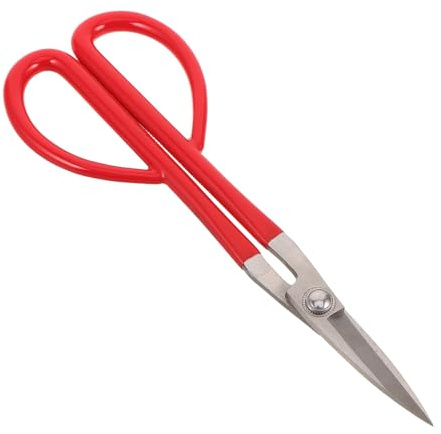 Bonsai Schere aus Edelstahl, Rot, Leicht und Ergonomisch | Scharfe Schneide, Kompakte Gartenschere, für Pflanzen und Blumenarrangements