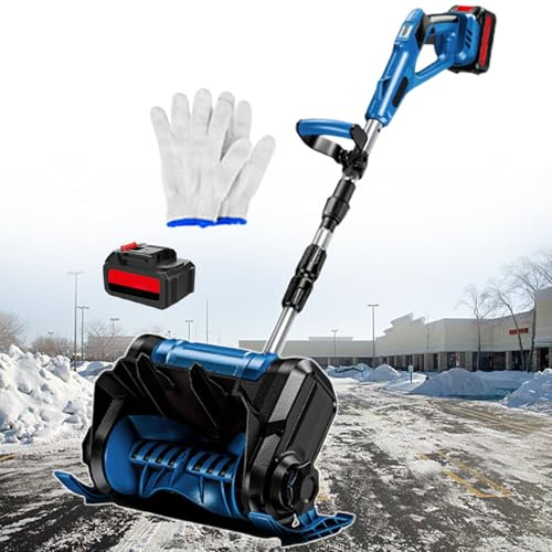 Spazzaneve elettrico senza fili, spazzaneve elettrico a batteria, regolabile in 3 direzioni, larghezza di pulizia di 30 cm, caricabatterie incluso, ideale per uso in proprietà e in fabbrica