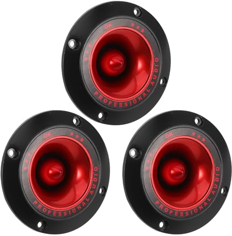 UKCOCO Ensemble de 3 Tweeters Piézoélectriques Haute Fréquence Pavillon en Plastique et Métal, Remplacement Facile pour Système Audio Professionnel et Grandes Scènes