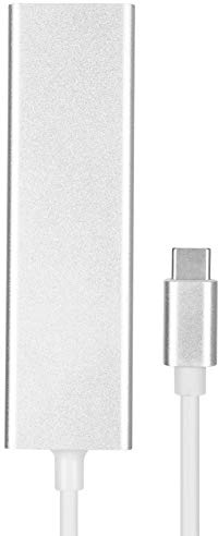 Kelawoly Hub USB C RJ45 Aluminio Adaptador Tipo C a RJ45 con 3 Puertos