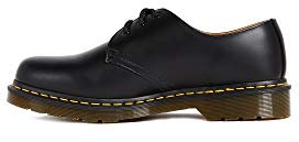 Dr. Martens 1461, Unisex-Erwachsene Derbys, Schwarz (Black Smooth/Orange), 45 EU