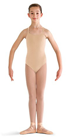 Bloch Dance Girls Pranay Adjustable Strap Camisole Leotard, Nude, Size 4-6