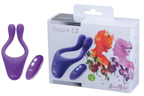 Doppio 2.0 Multi-Use Couples Vibrator with Wireless Remote Control Purple Os